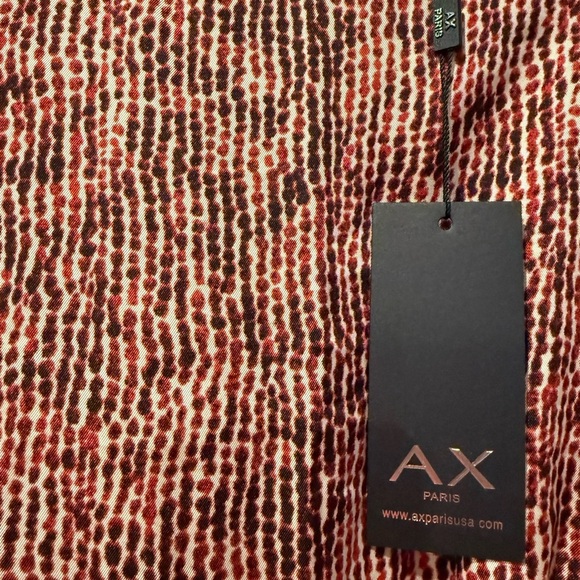 AX Paris Red Patterned Dress Women’s Size 14 NWT - Picture 6 of 8